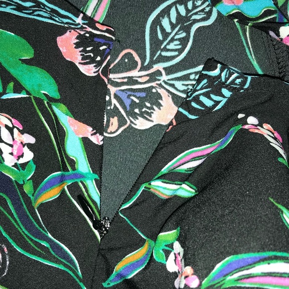 A New Day Womens Small Sleeveless Tropical Floral Print Pointed Pixie Hem Dress - Picture 6 of 10